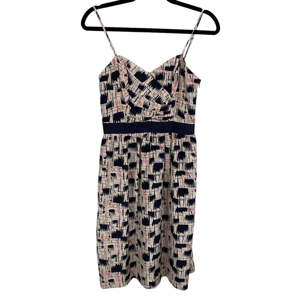 Anthropologie Burlapp 100% Silk Strapless Fit and Flare Mini Dress